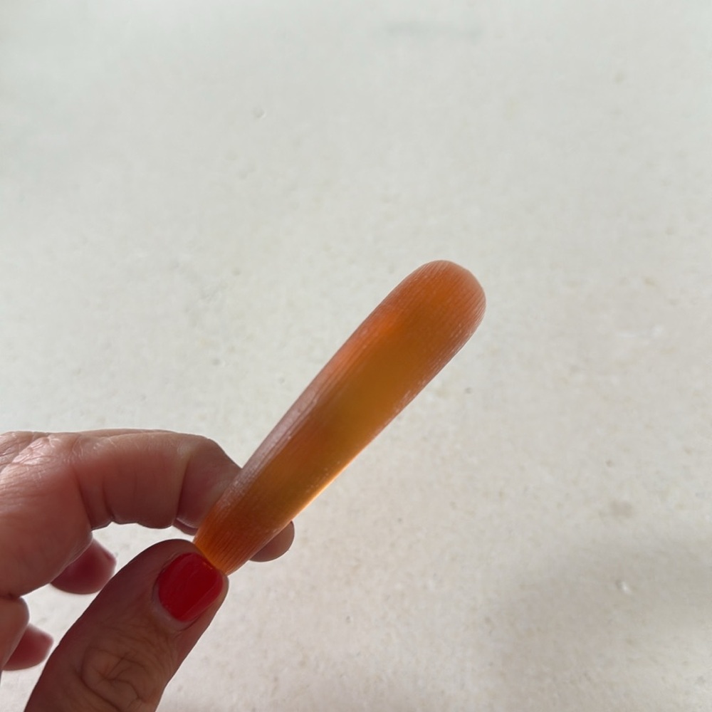 Alexis Bittar Lucite Tapered Orange Bangle Bracelet - Picture 3 of 5